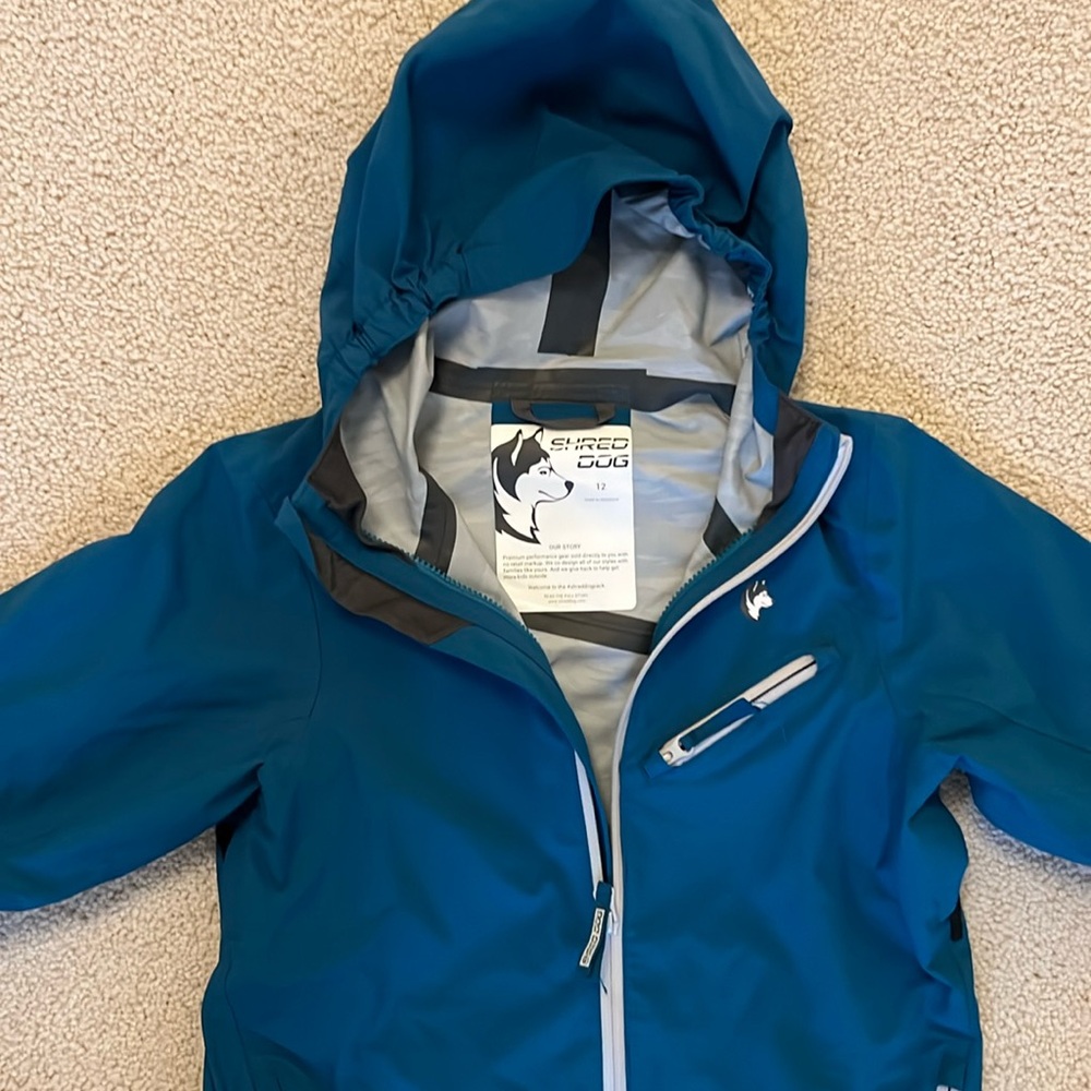 Shred Dog Kids Ski Shell Jacket Size 12